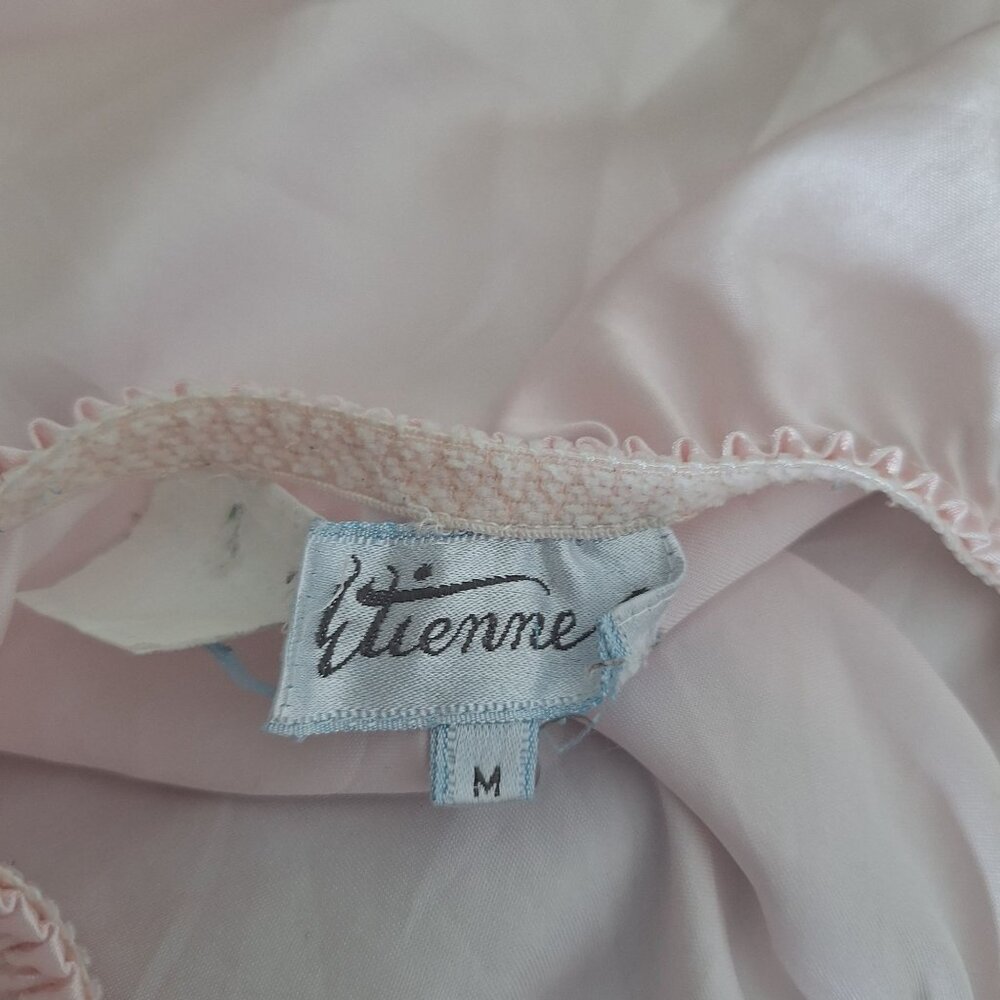 Vintage Etienne pink satin lace slip size medium - Picture 3 of 7